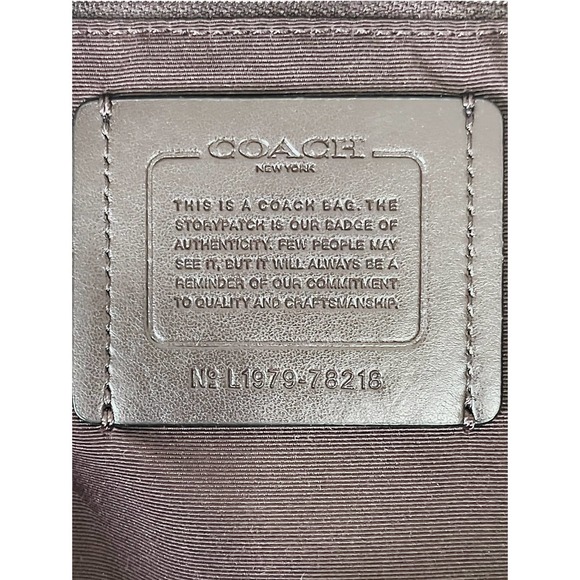 COACH Signature Chain Central Leather Tote Bag in Black - Picture 12 of 12